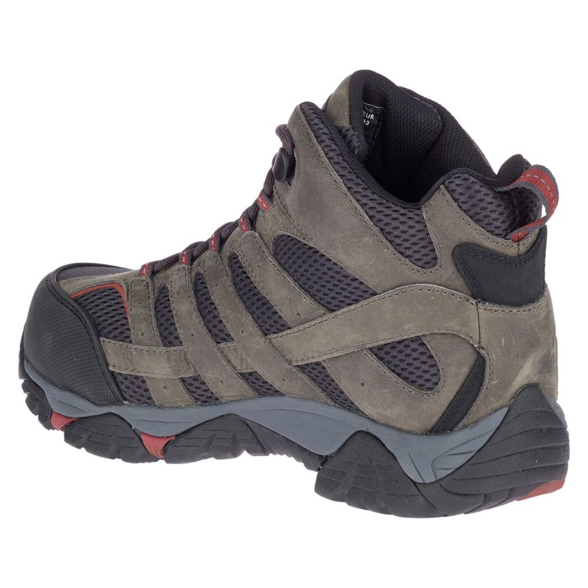 Bottes de Securite Merrell Moab Vertex Mid Waterproof Comp Toe Grise Foncé Homme | W.I.XLXB